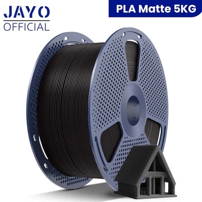 JAYO PLA Matte 5KG Large Spool 3D Printer Filament 1.75mm Matte Black PLA - Image 1 of 4