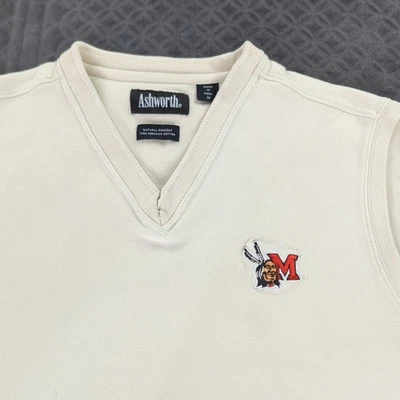 Chaleco de Golf Miami University Redskins RedHawks De Colección Logo Ashworth Cuello en V Hombres Mediano Foto 1 de 4