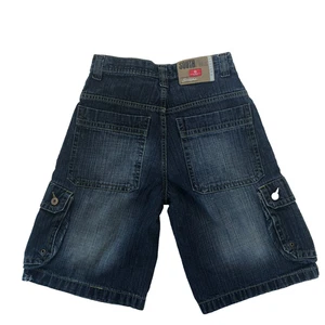 South Pole Jungen Denim Cargoshorts Größe 14 Bermuda Y2K dunkle Waschung Skater Jorts - Bild 1 von 10