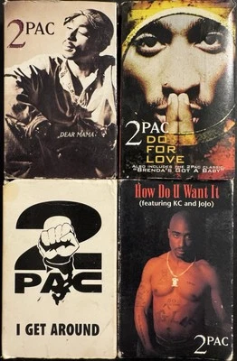 2PAC - Do For Love, Dear Mama, I Get Around & How Do You Want It 4 CASSETTE Lot - Image 1 of 4