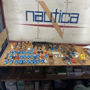 Vintage 1974 Playmobil Geobra People Figures Lot of 100+ Pieces 1970s - Picture 1 of 11