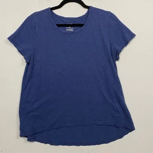 Chico’s blau Baumwollmischung Kurzarm Ultimate Tee T-Shirt Größe Large - Bild 1 von 4