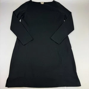 Duluth Trading Womens Size L Dress Black Ponte Pro Long Sleeve Stretch Sheath - Picture 1 of 9