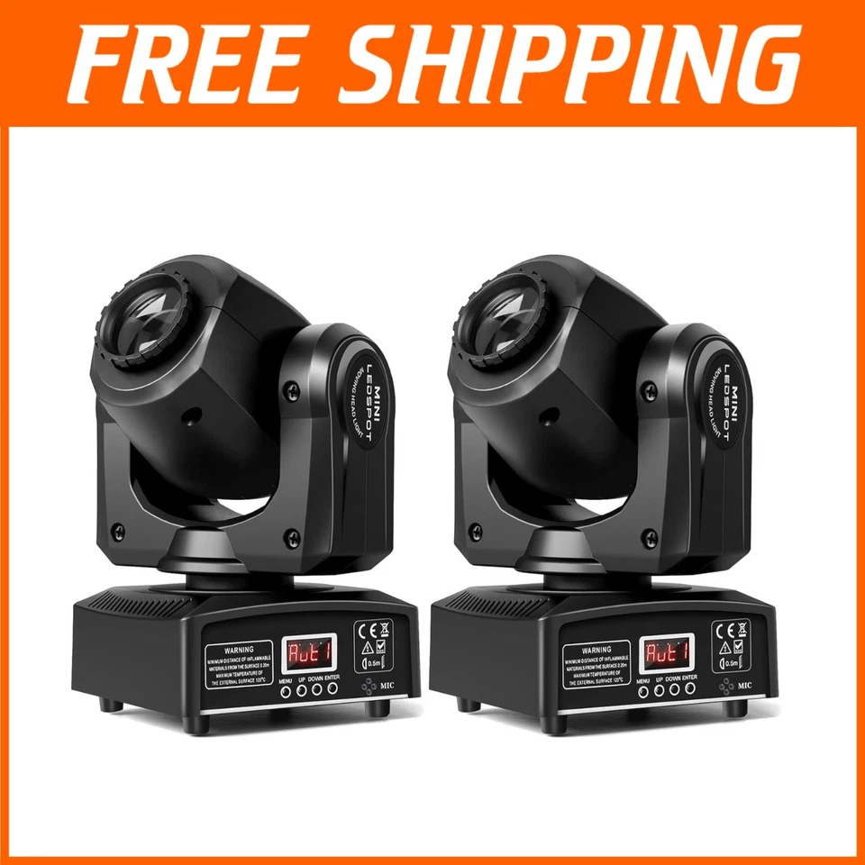 Professional DMX 512 Moving Head Lights - 8 Colors & Sound Activated Fun - Image 1 of 4