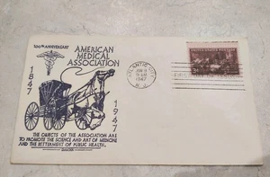 1947 AMA 100th Anniversary First Day Cover Atlantic City NJ FDC 3¢ Stamp - Picture 1 of 2