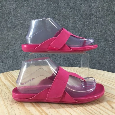 NEW Naturalizer Sandals Womens 7.5 M Genn-Twirl Casual Slip On Thong Flats Pink - Image 1 of 4