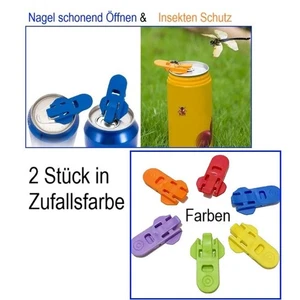 2 Stück Kombi 2 in 1 Getränke Dose Öffner und Verschluss Zufallsfarbe - Bild 1 von 1