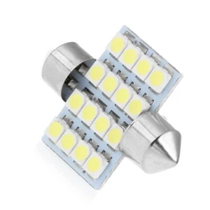 1Pc 31mm 3528 16SMD Car LED Dome Festoon Double-Tip Roof License Plate Light - Picture 1 of 8
