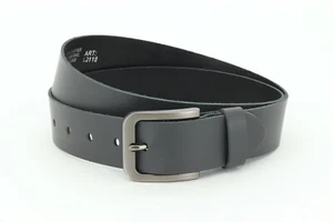 Ledergürtel 4 cm Grau 100 % echt Leder Gürtel Rindsleder Belt Aventen Gurt NEU - Bild 1 von 3