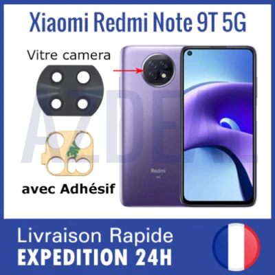 Pour Xiaomi Redmi Note 9T vitre lentille appareil photo camera arrière verre