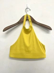COS yellow bikini top halter high neck bandeau UK8/10 - Picture 1 of 8