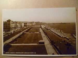 1937 Used RP Postcard- HOVE LAWNS & PROMENADE LOOKING EAST,Sussex, No.69 + STAMP - Picture 1 of 2