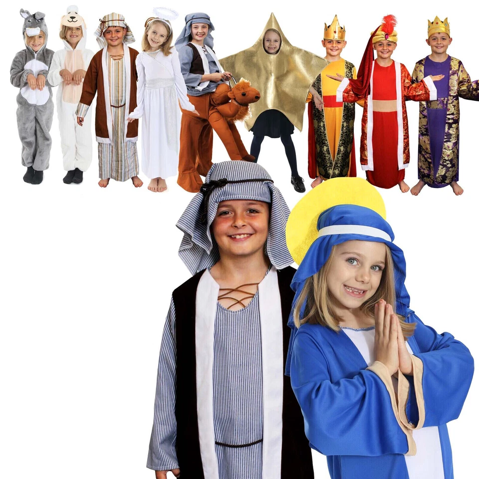ILOVEFANCYDRESS NATIVITY COSTUMES CHRISTMAS STORY SCHOOL PLAY FANCY DRESS CHILDS BOYS GIRLS LOT