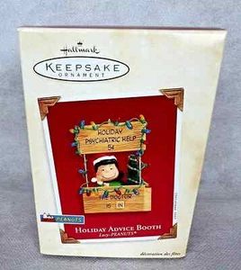 Hallmark Lucy- Peanuts Holiday Advice Booth Keepsake Ornament - Picture 1 of 7