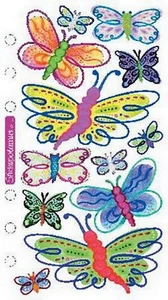 VELLUM SCHMETTERLINGE Insekt - Sticko Scrapbooking Basteln Sticker SALE - Bild 1 von 1