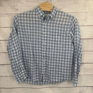 Peter Millar Plaid Linen Button Up Shirt Mens XL Long Sleeve Casual Summer - Picture 1 of 10