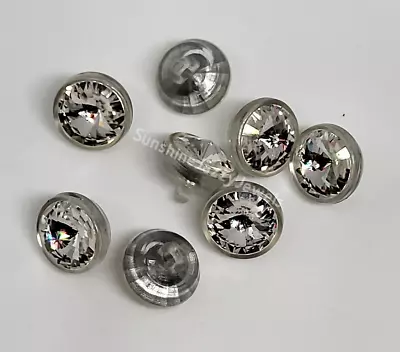 6pc Swarovski Crystal Clear Button w/ Plastic Shank 1770; 2 Sizes: 7mm or 10mm - Image 1 of 4