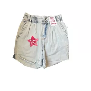 Tailor Vintage Denim Paper Bag Shorts High Waist Cuffed Hem Size 3 - Picture 1 of 8