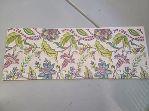 World Market "Purple/Blue Floral" 16 X 90 Table Runner - Picture 1 of 6