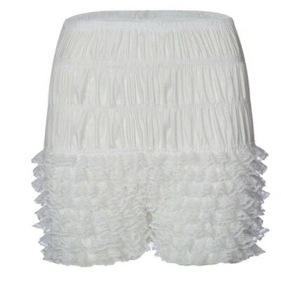 Lady Ruffle Knickers Panties Bloomers Lace Mesh Frilly Tiered Underwears Fashion - Image 1 of 4