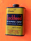 Lockheed Super 105 Hydraulic Fluid Vintage Can Tin Garage Display Automobilia