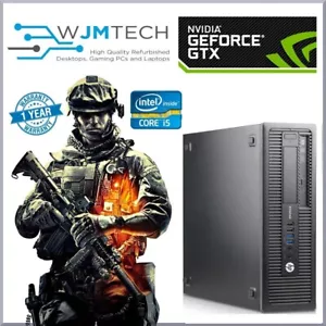 HP Desktop Gaming PC Core i5 Computer 16GB RAM 480GB SSD GTX 1650 Win 11 WiFi - Afbeelding 1 van 3