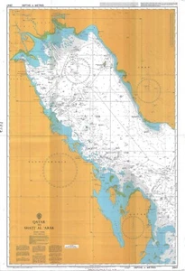 Admiralty 2847 Qatar Shatt Al Arab Maritime Map Nautical Chart Ship Wall Paper - Picture 1 of 6