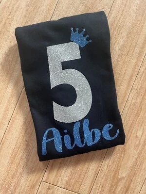 1st 2nd 3rd 4th 5th Birthday tshirt Balloon Top Boys Outfit party personalised - Image 1 of 4