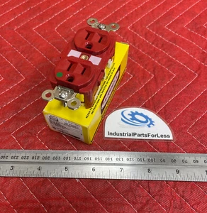 New Hubbell HBL Hospital Grade Receptacle IRed 15A HBL8200RED - Picture 1 of 1