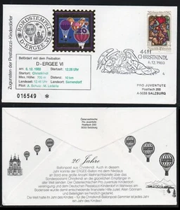 Ballonpost - Christkindl 6.12.1980 Weihnachtsballonpost Christkindl zu Samendorf - Bild 1 von 1