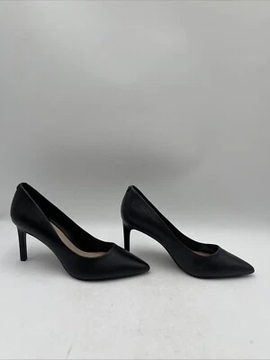 Karl Lagerfeld GLORA Cuero Negro Punta Punta Punta Slip On Tacones Altos Para Mujer’s 8.5M Foto 1 de 4