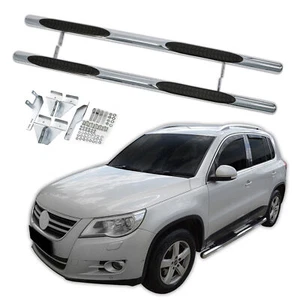 Side Bars Steps Running Boards For VW Tiguan 2007-2015 Chrome - Imagen 1 de 11