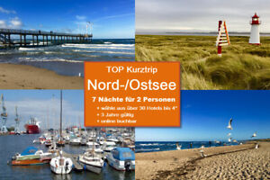 ⚓NORD-oder OST(-SEE) 8 Tage für 2,  Hotel (bis 4*) + Ort n. Wahl, Wert € 649,-