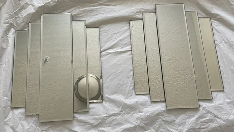 Pair (2) Mechanical Mirror Works Graduated Wall Mount Mirrors VTG 14'' x 11'' Cover