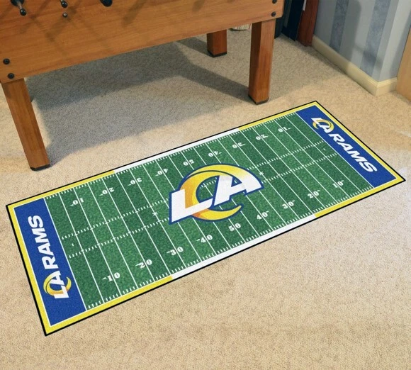 Los Angeles Rams Football Field Runner Mat 72"x30" NFL Licensed Rug Gift Carpet - Image 1 of 4