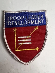 Vintage BSA Camp Patch TROOP LEADER DEVELOPMENT SHIELD Boy Scouts America - Picture 1 of 5
