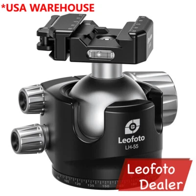 Leofoto LH-55 LSC Lever-Release Hybrid Clamp Ball Head for Shooting/Hunting Arca - Image 1 of 2