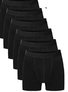Pack Of 12 Black Mens Boxer Shorts Trunks, Comfort Fit Boxers Mens Underwear - Picture 1 of 1