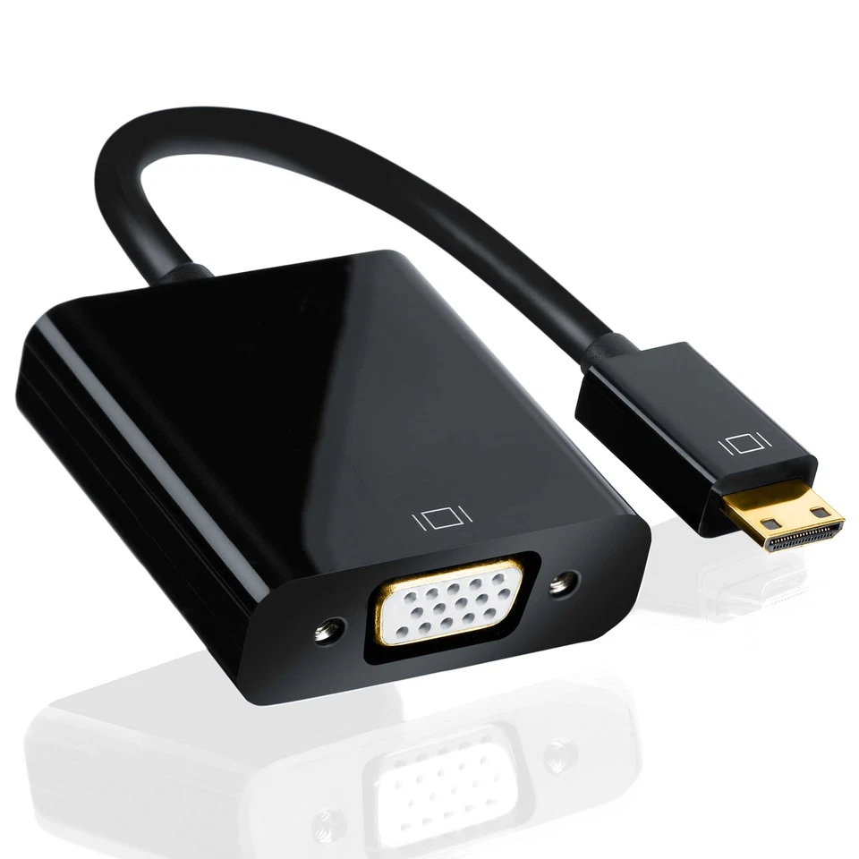 CSL Full HD Mini HDMI auf VGA Adapter inkl. Audio-Übertragung Mini HDMI to VGA - Bild 1 von 4