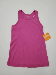 *NEW* Gymboree Girls Dark Pink Cotton Sleeveless Racerback Tank Top Sz M 7-8 - Picture 1 of 3