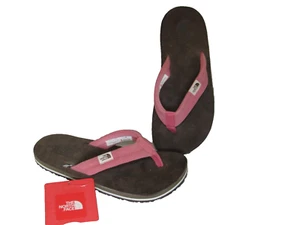 THE NORTH FACE Womens Size 6 Pink LEATHER  Beach Summer Flip Flops Sandals - Picture 1 of 13