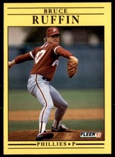1991 Fleer Bruce Ruffin Philadelphia Phillies #411