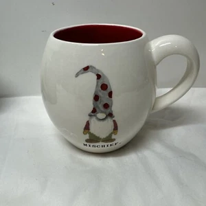 Taza de café magenta RAE DUNN Mischief GNOME taza de té colección artesanal - Imagen 1 de 2