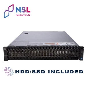 DELL R730XD Server 2x E5-2660v4 2.0GHz =28 Cores 64GB H730 2x 1.2TB SAS 4xRJ45 - Picture 1 of 3