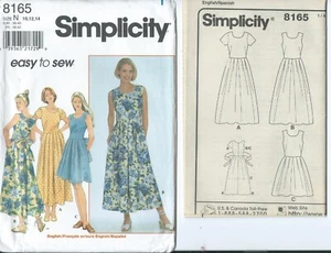 S 8165 sewing pattern Lovely DRESS 2 lengths trendy Bow sew sizes 10,12,14 UNCUT - Picture 1 of 1