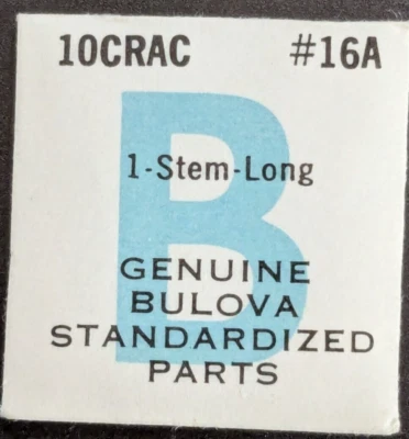 NOS NEW Genuine Bulova Cal. 10CRAC  # 16A Long Winding Stem - Vintage Watch Part - Image 1 of 2