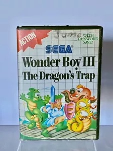 Wonder Boy III: The Dragon's Trap - Sega Master System- Cart, Manual and Box - Picture 1 of 7