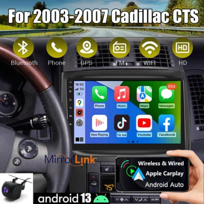 Radio de coche para Cadillac CTS Android 13 Carplay 2003-2007 BT WIFI GPS navegación 2+64 GB Foto 1 de 4