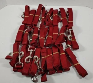 Lot Of 25 NOS Cesar Millan 24" Red Nylon Training Short Traffic 1" Wide Leash - Picture 1 of 8