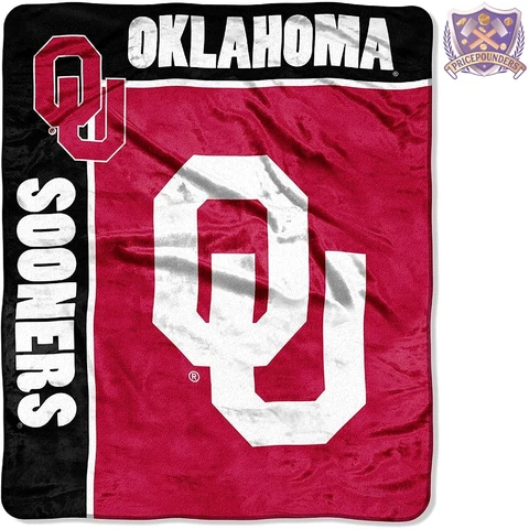 Oklahoma Sooners Raschel Throw Blanket - Soft and Warm - Luxurious - 50" x 60" Cover